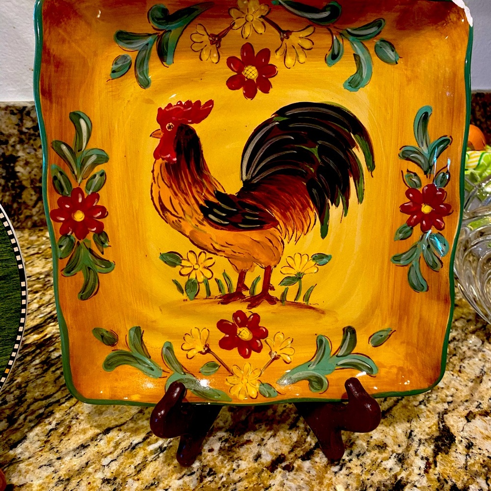 ROOSTER PLATES 2 - Picture 3 of 6